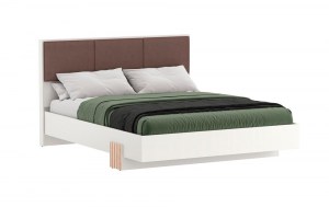 Вегас 83.16 Кровать с ортопедом 1600 (Олмеко) Белый